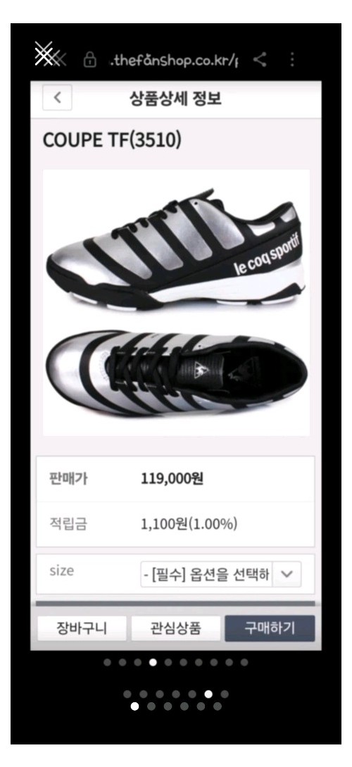 르꼬끄 풋살축구화 날씬발 255