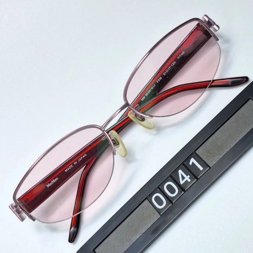 막스마라 MAX MARA mm 8628 티타늄 반무테 안경테 일본 제조 수입 패션 아이웨어 여성용 레트로 빈티지