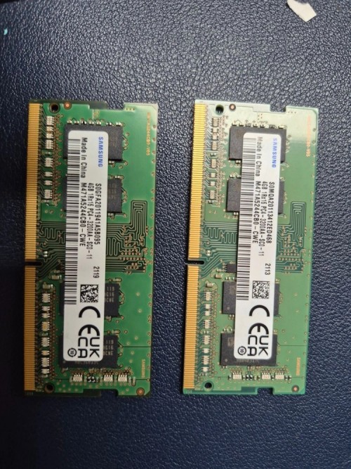 삼성 DDR4 4GB PC4 3200AA 노트북 메모리 2개 (PC4-25600)