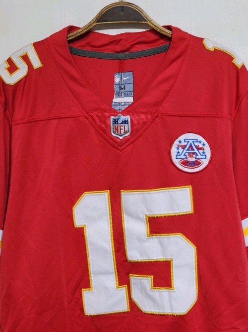 (L) 나이키 캔자스시티 미식축구 져지 NFL 마홈스 마킹 유니폼