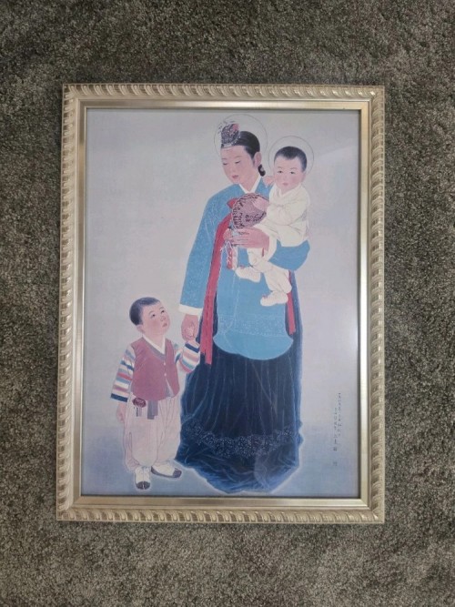[장우성 화백] 한국의 성모자 그림 액자