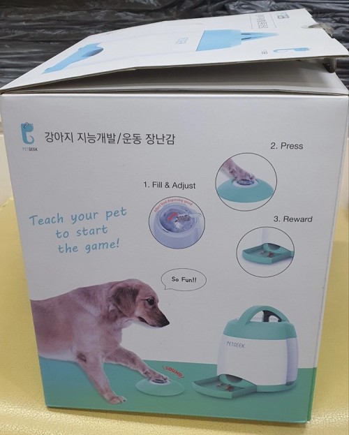 펫긱 강아지 지능개발 장난감 반자동 식기(새상품)