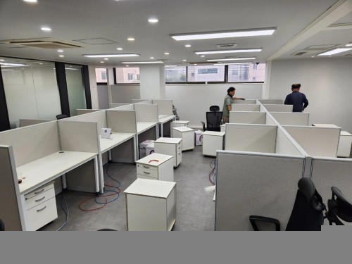 [신품]사무용책상 화이트 강남전시장 사무용가구