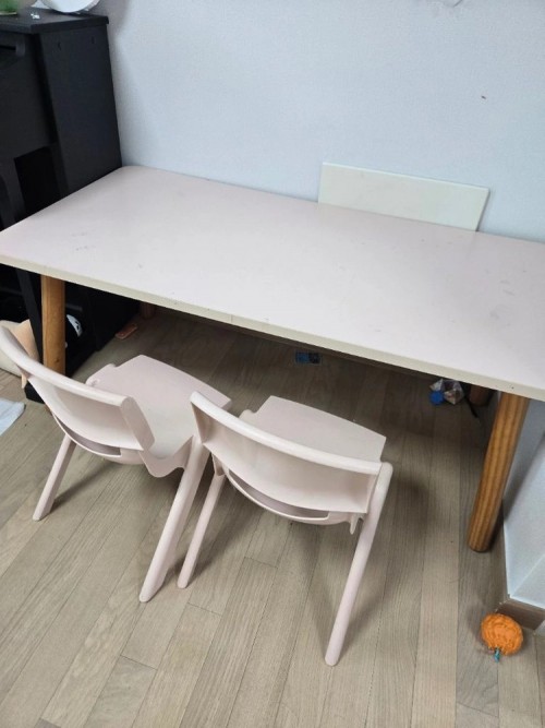 리바트 꼼므 유아책상 핑크